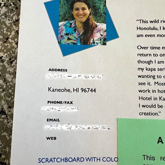 Cindy Conklin Signed Scratchwork Lithograph - Plumeria - Picture 7 of 7